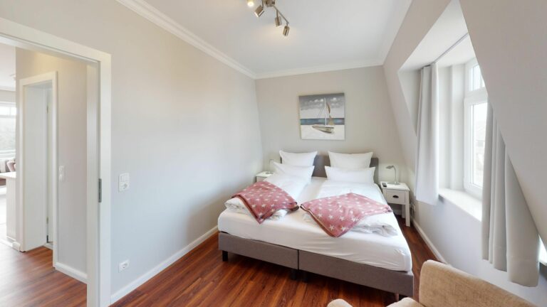 Schlafzimmer in Ferienwohnung Hörnum