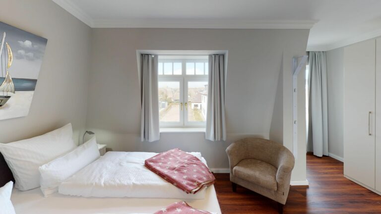 Schlafzimmer in Ferienwohnung Hörnum