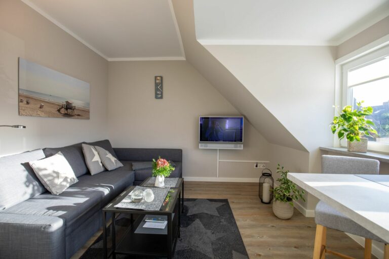 Wohnzimmer in Ferienwohnung Hörnum