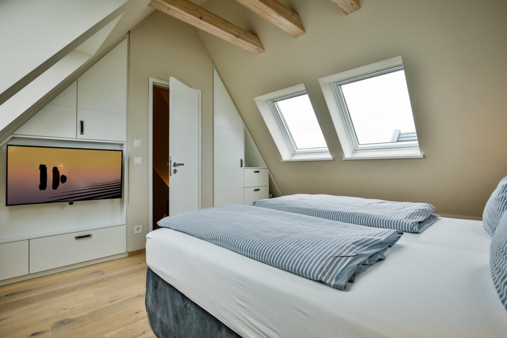 Schlafzimmer in Ferienwohnung Hörnum