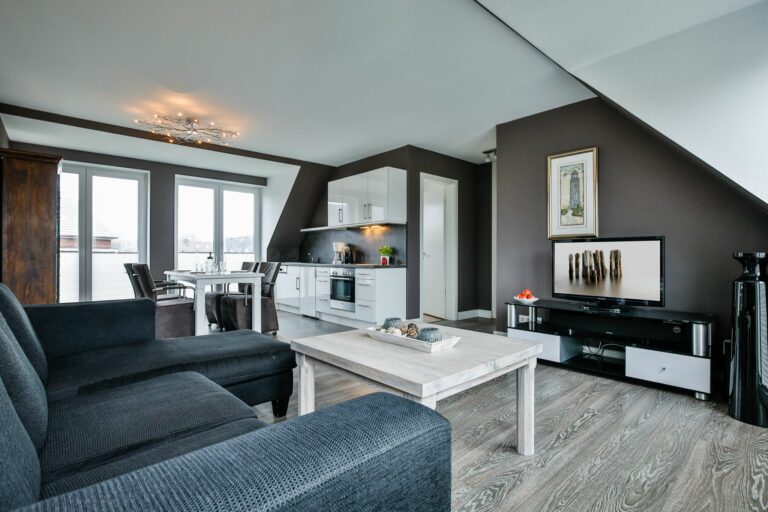Wohnzimmer in Ferienwohnung Hörnum