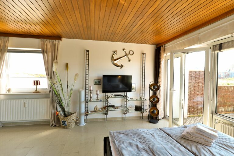 Schlafzimmer in Ferienwohnung Hörnum