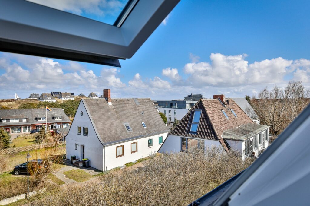 Ausblick auf Sylter Ferienhaussiedlung