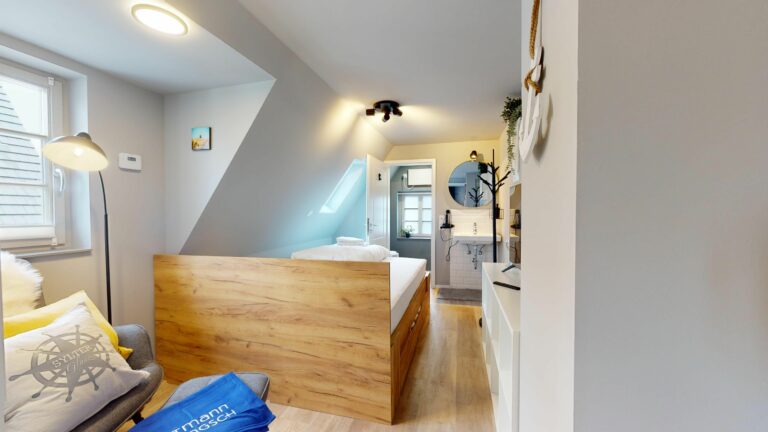 Schlafzimmer in Ferienwohnung Hörnum