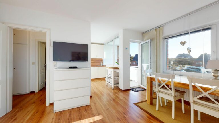 Wohnesszimmer in Ferienwohnung Hörnum