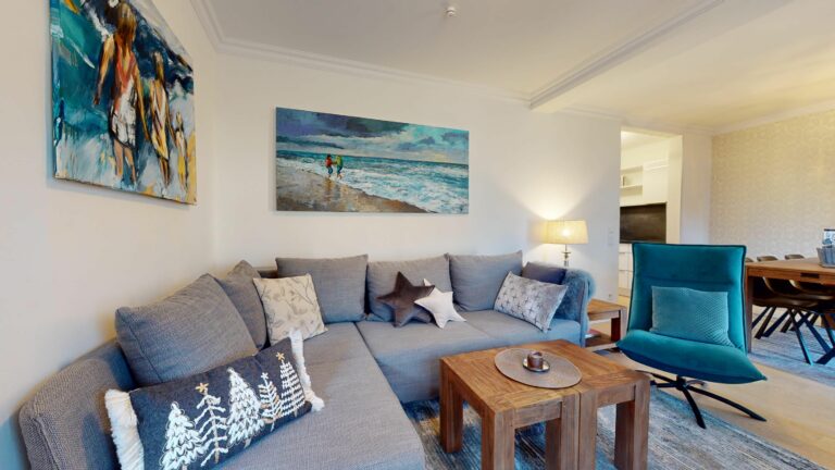 Wohnzimmer in Ferienwohnung Hörnum