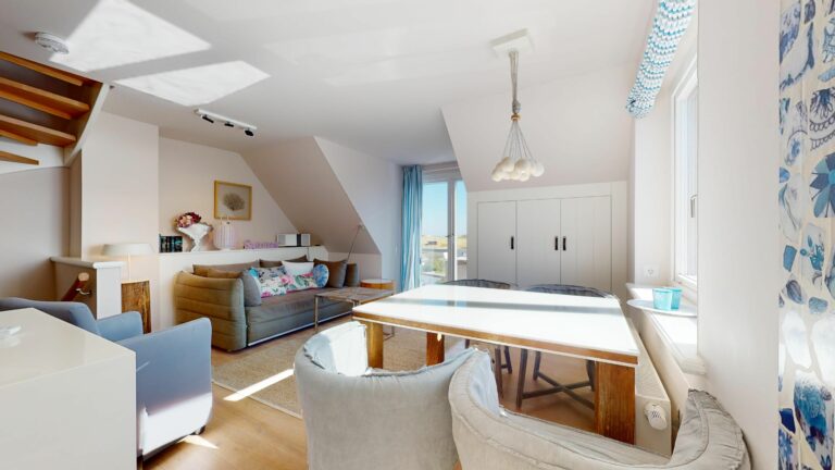Wohnzimmer in Ferienwohnung Hörnum