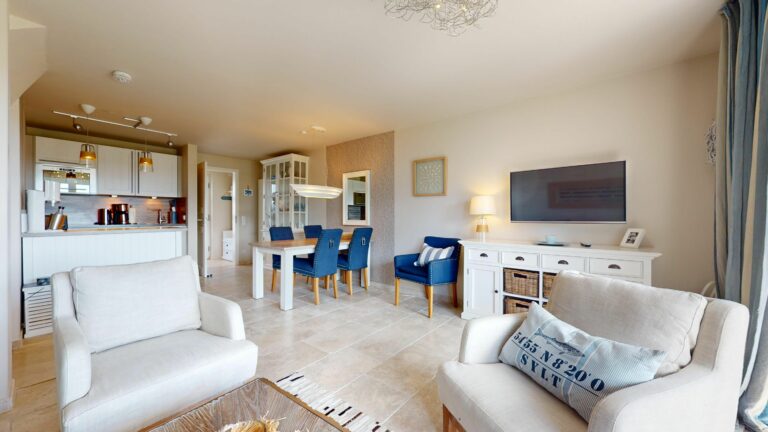 Wohnzimmer in Ferienwohnung Hörnum