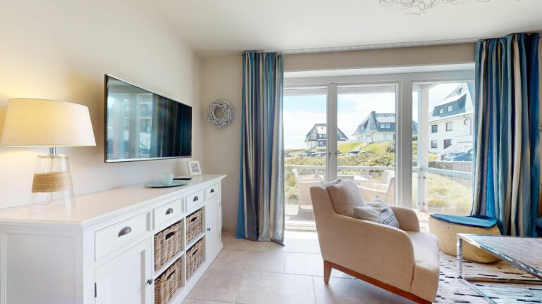 Wohnzimmer in Ferienwohnung Hörnum