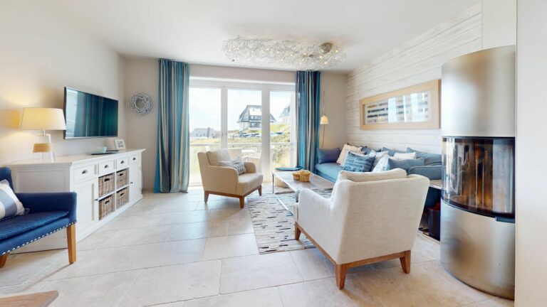 Wohnzimmer in Ferienwohnung Hörnum