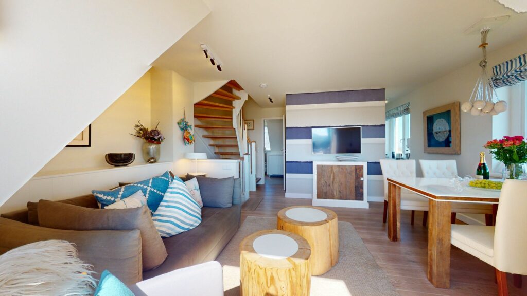 Wohnzimmer in Ferienwohnung Hörnum