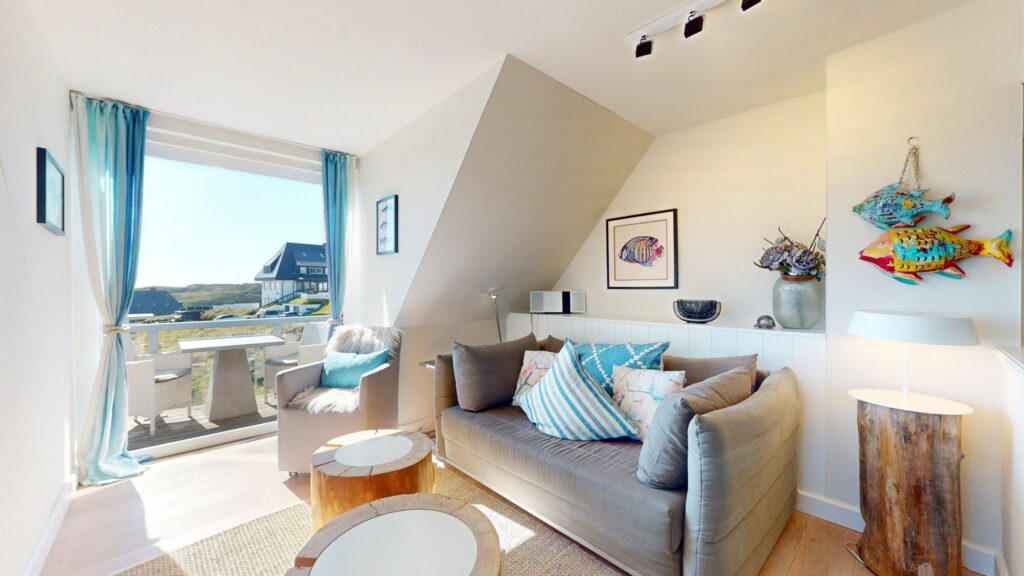 Wohnzimmer in Ferienwohnung Hörnum