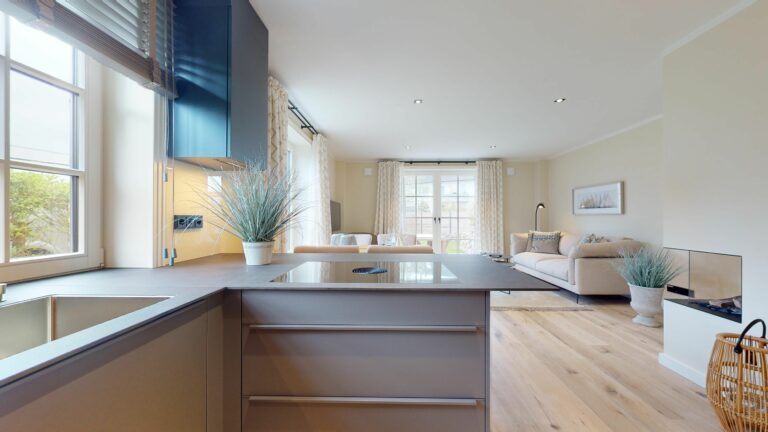 Herdplatte mit integriertem Dunstabzug in Ferienwohnung Hörnum