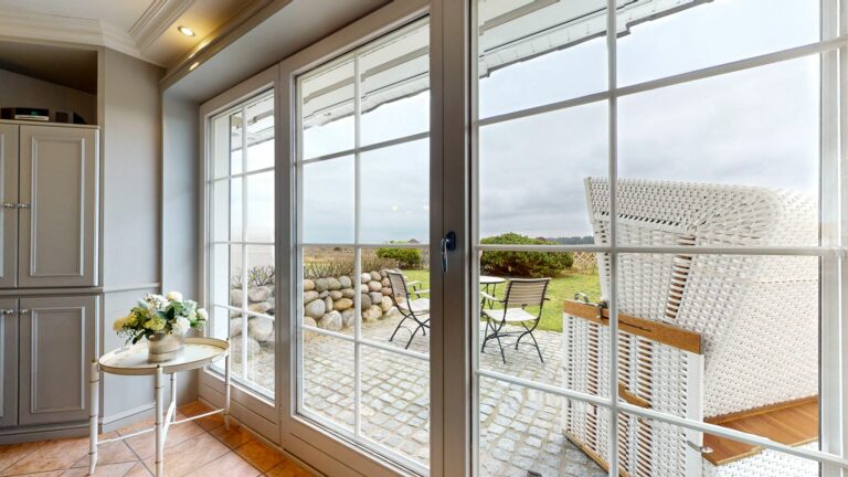 Terrasse in Ferienwohnung Hörnum