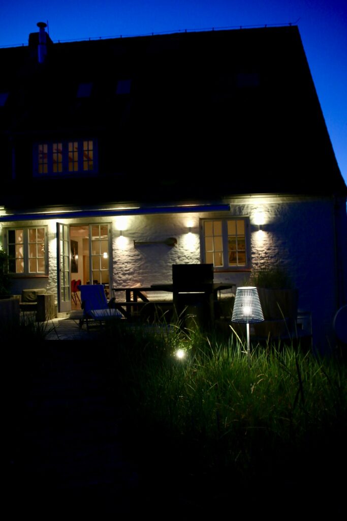 Ferienhaus auf Sylt bei Nacht