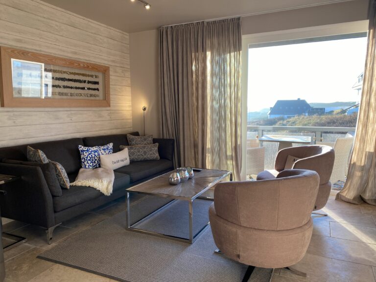 Gemütliches Wohnzimmer in Ferienwohnung auf Sylt