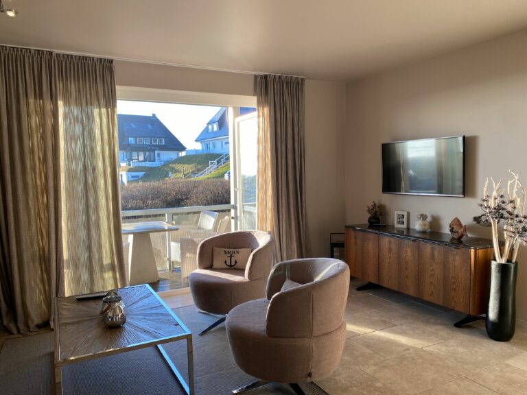 Blick nach draußen in Ferienwohnung auf Sylt