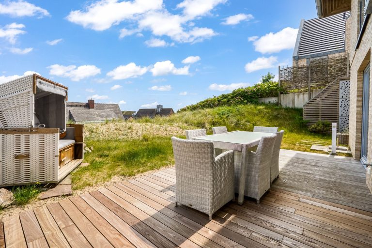 Terrasse einer Ferienwohnung auf Sylt