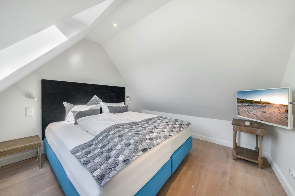 Schlafzimmer einer Ferienwohnung auf Sylt