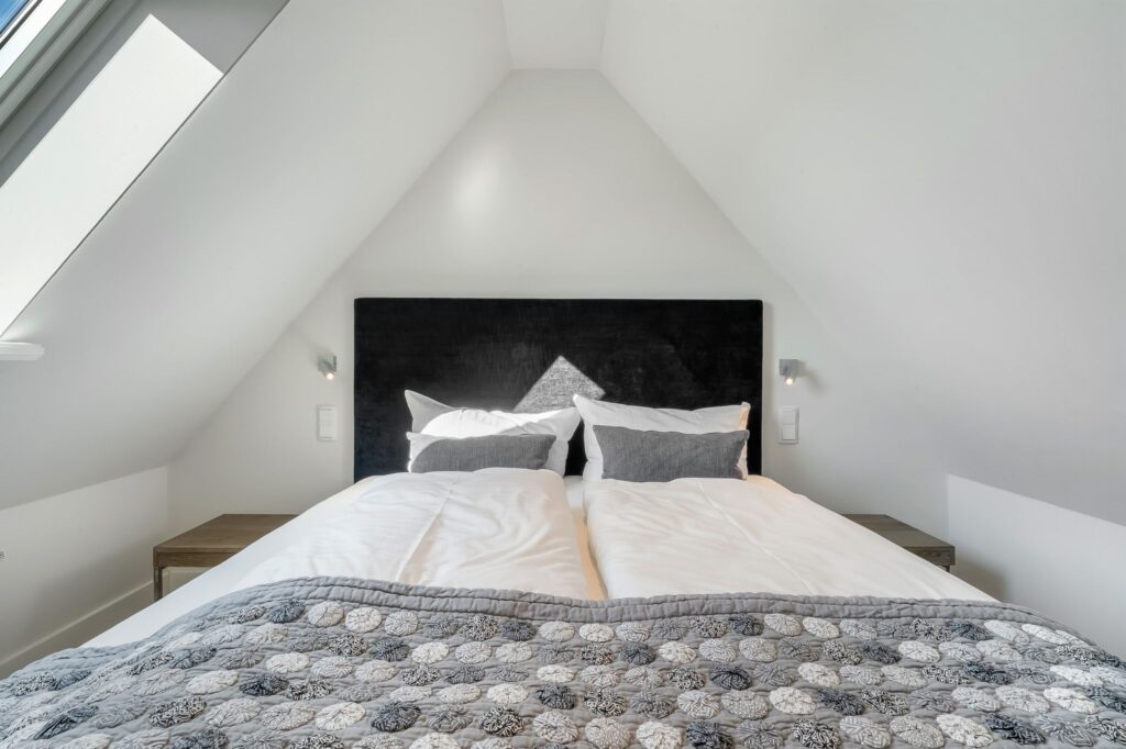Schlafzimmer einer Ferienwohnung auf Sylt