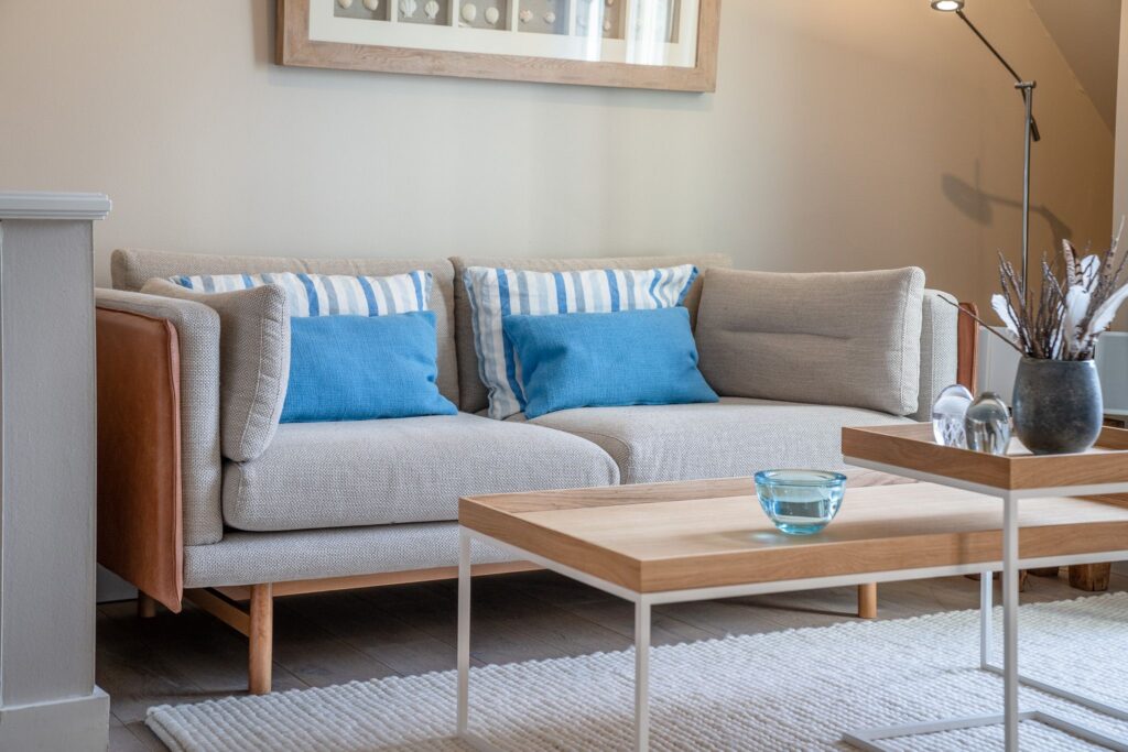 Wohnzimmer einer Ferienwohnung auf Sylt