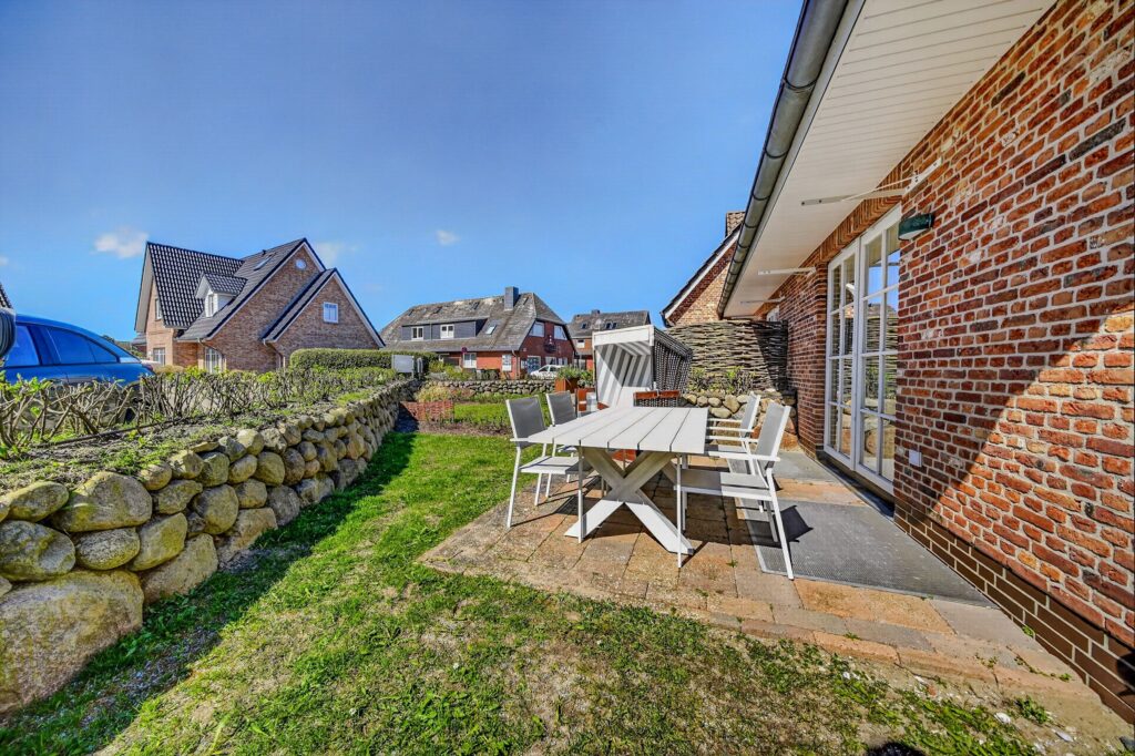 Garten einer Ferienwohnung auf Sylt