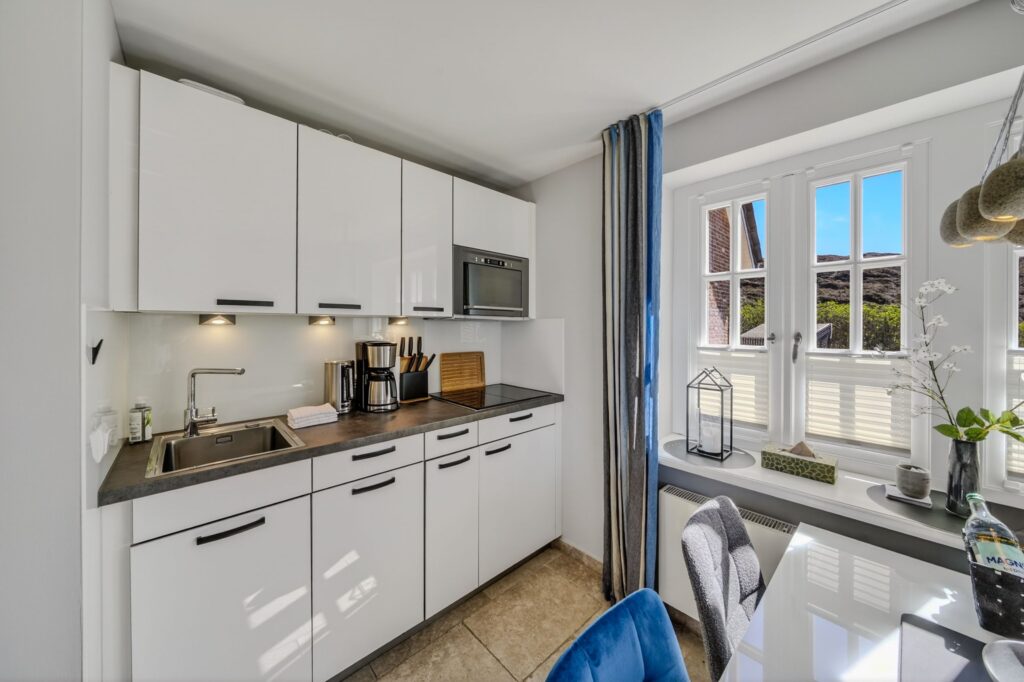 Küche einer Ferienwohnung auf Sylt