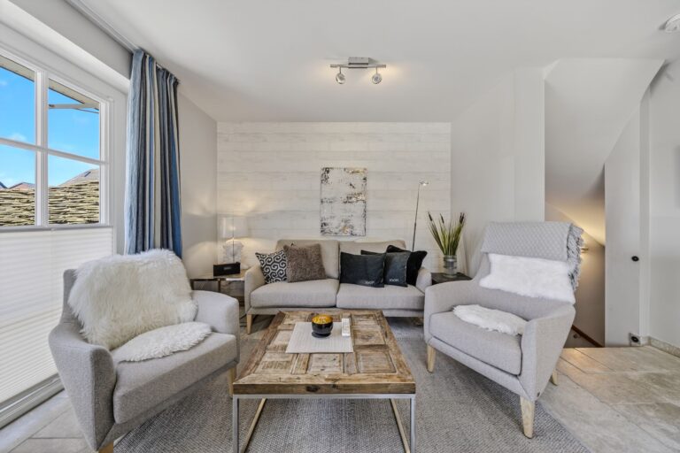 Wohnzimmer einer Ferienwohnung auf Sylt