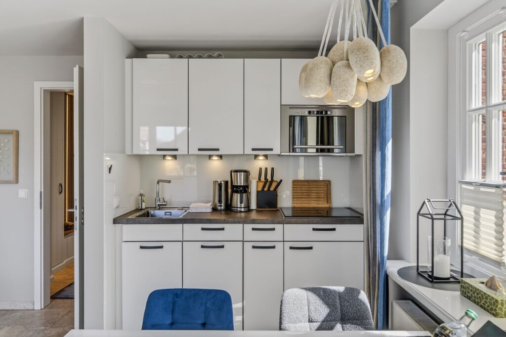 Küche einer Ferienwohnung auf Sylt