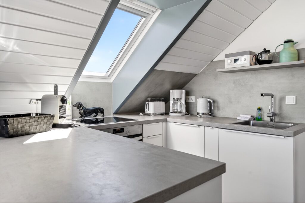 Küche einer Ferienwohnung auf Sylt