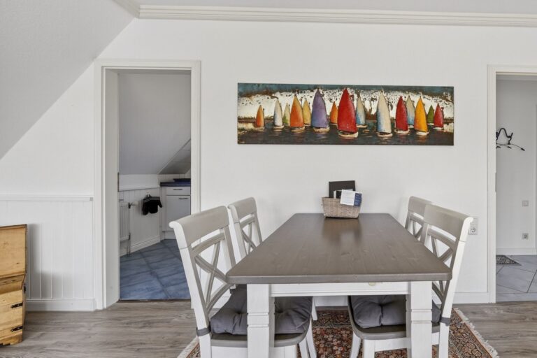 Esstisch einer Ferienwohnung auf Sylt