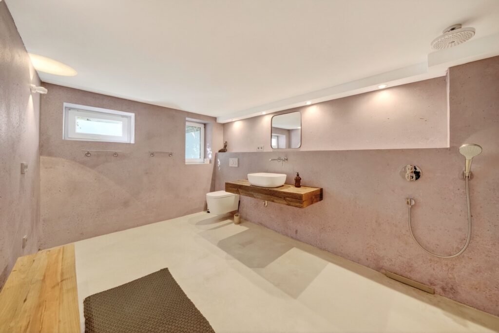 Badezimmer einer Ferienwohnung auf Sylt