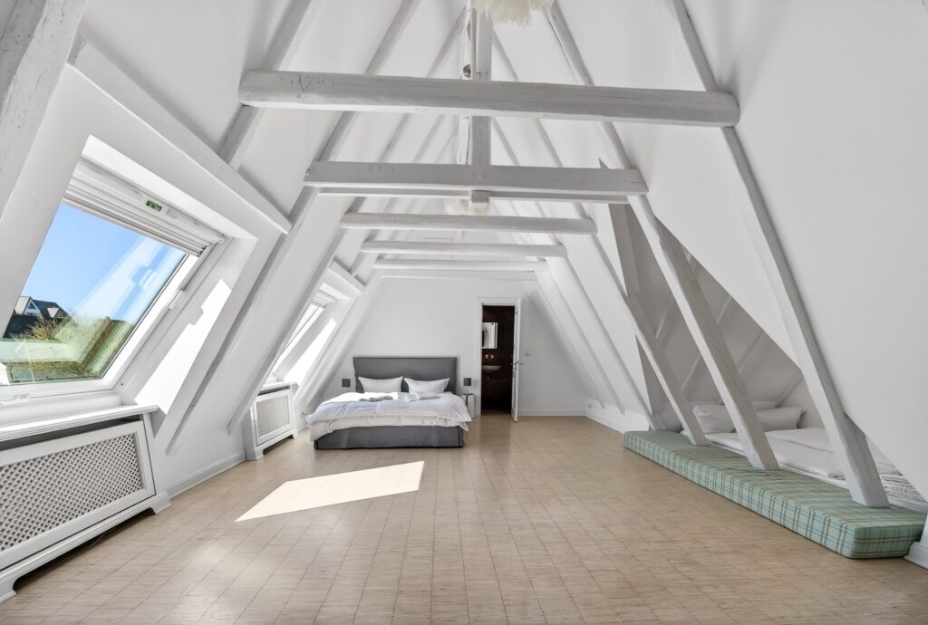 Schlafzimmer einer Ferienwohnung auf Sylt