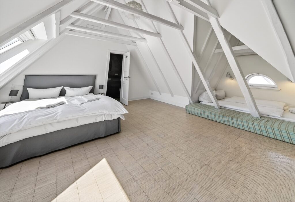 Schlafzimmer einer Ferienwohnung auf Sylt