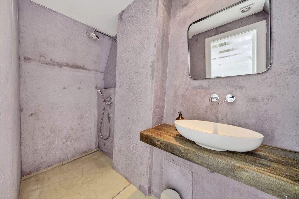 Badezimmer einer Ferienwohnung auf Sylt