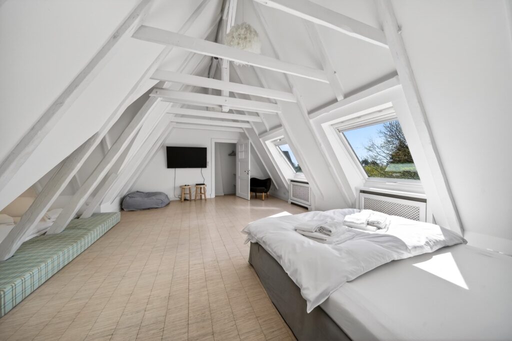 Schlafzimmer einer Ferienwohnung auf Sylt