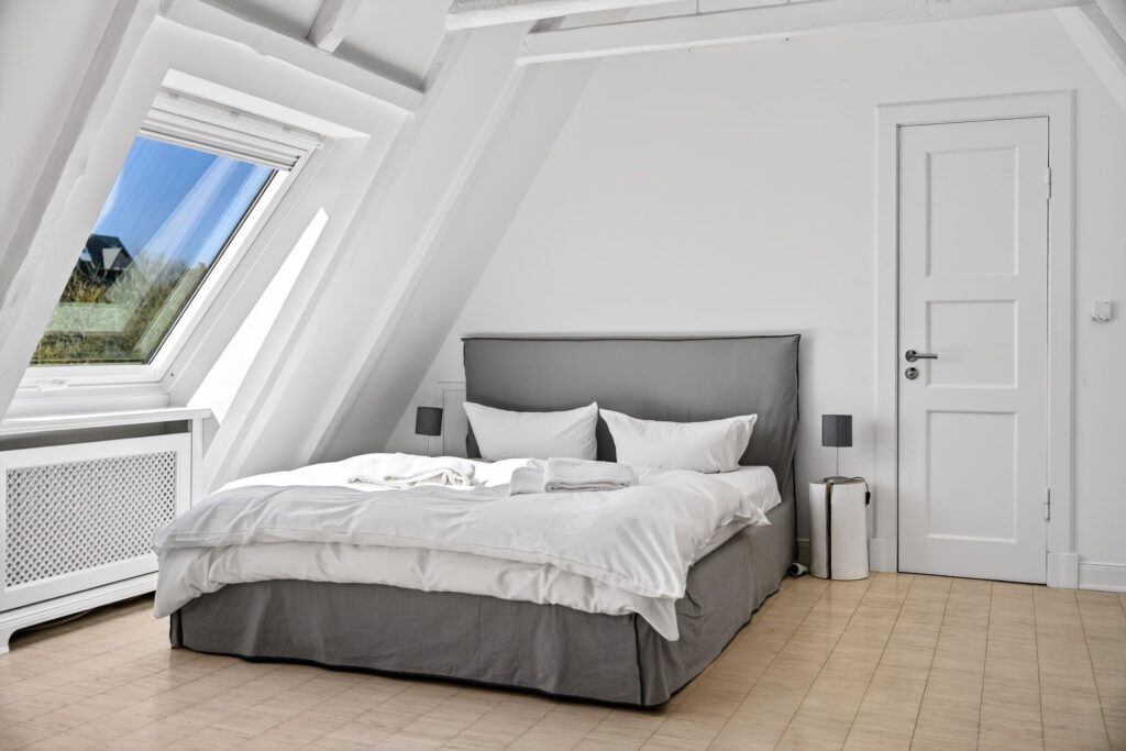 Schlafzimmer einer Ferienwohnung auf Sylt
