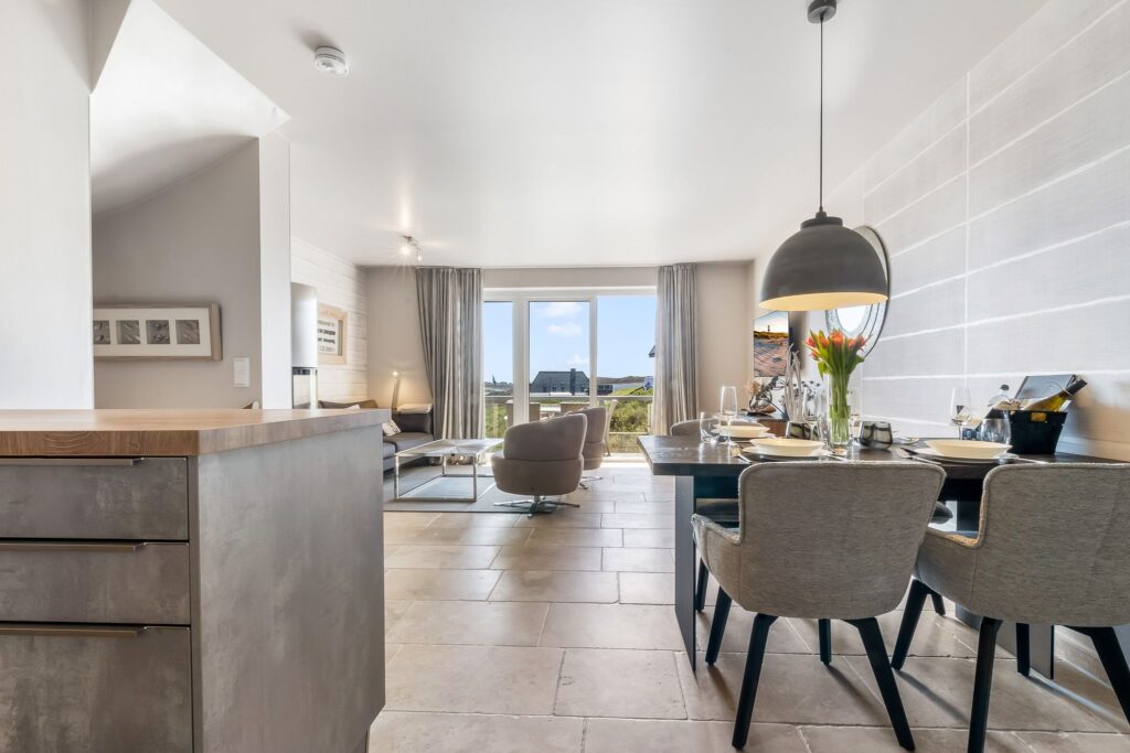 Wohnzimmer einer Ferienwohnung auf Sylt