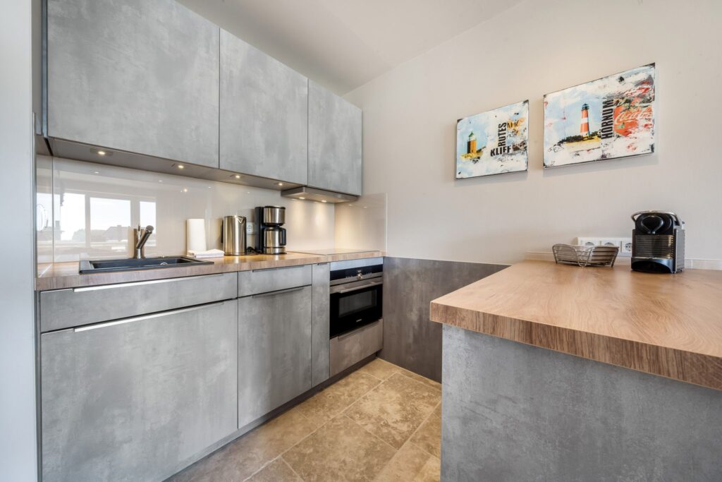 Küche einer Ferienwohnung auf Sylt