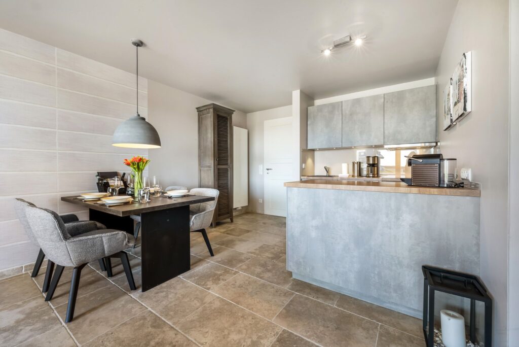 Küche einer Ferienwohnung auf Sylt