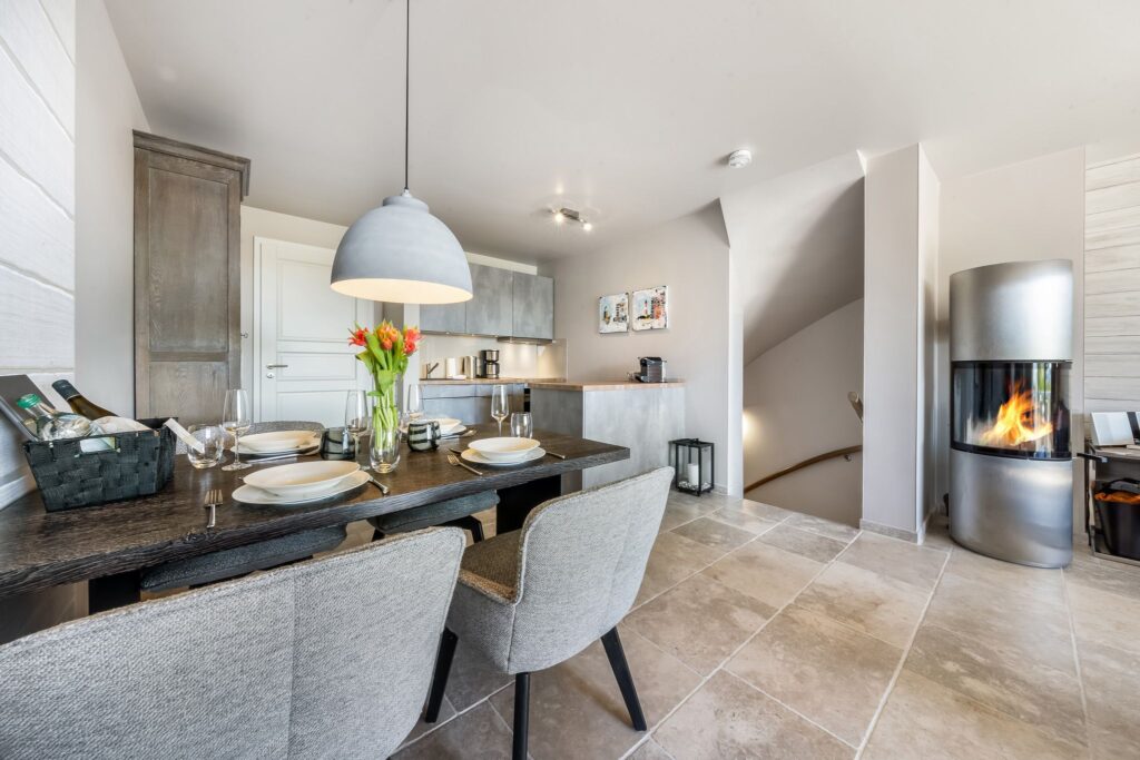 Küche einer Ferienwohnung auf Sylt