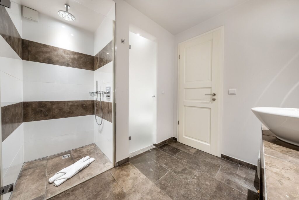 Badezimmer einer Ferienwohnung auf Sylt