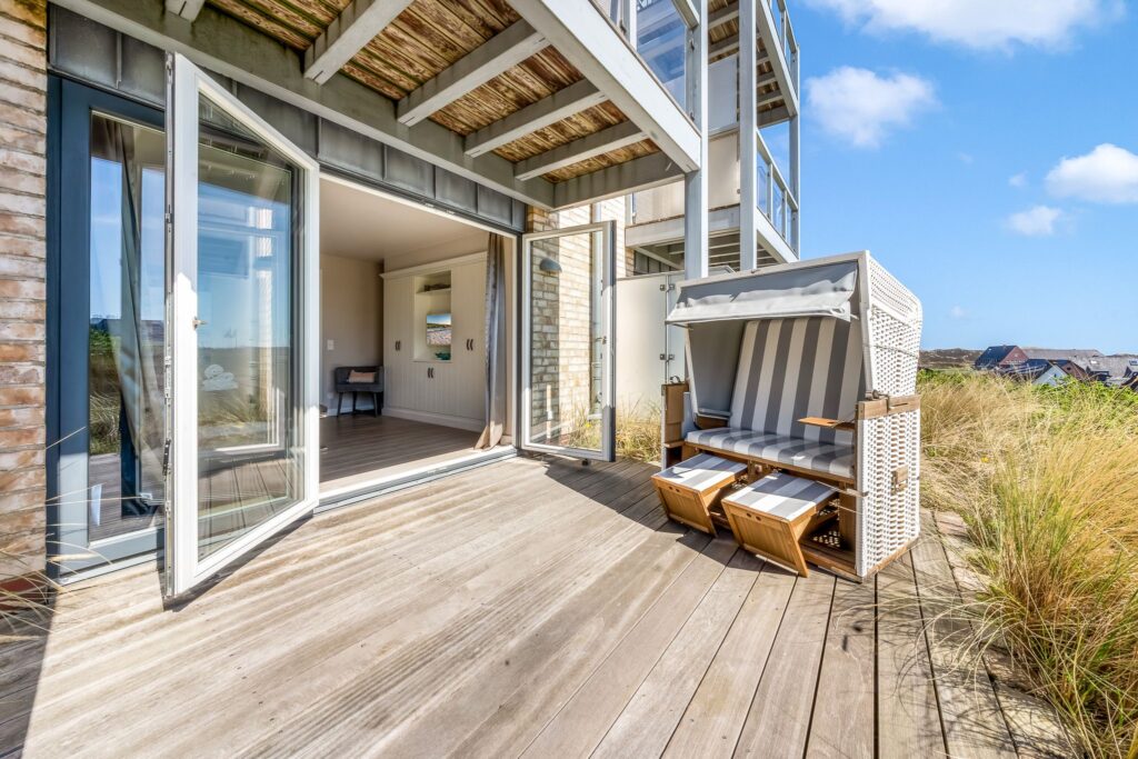 Terrasse einer Ferienwohnung auf Sylt