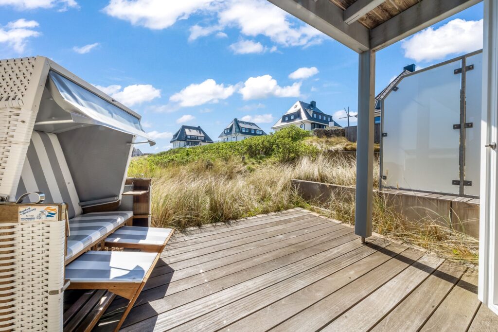 Terrasse einer Ferienwohnung auf Sylt
