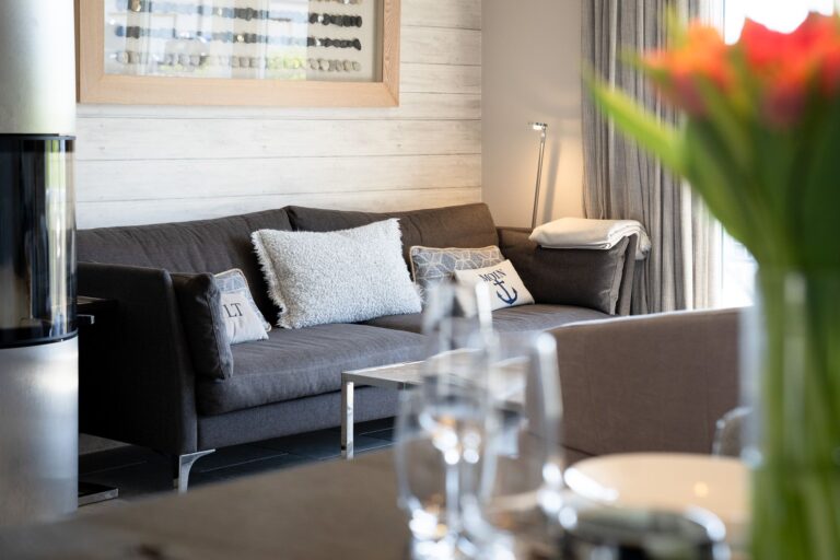 Wohnzimmer einer Ferienwohnung auf Sylt