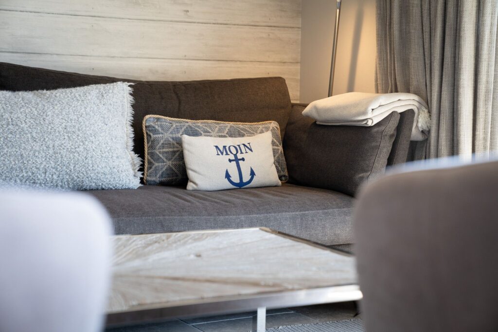 Wohnzimmer einer Ferienwohnung auf Sylt