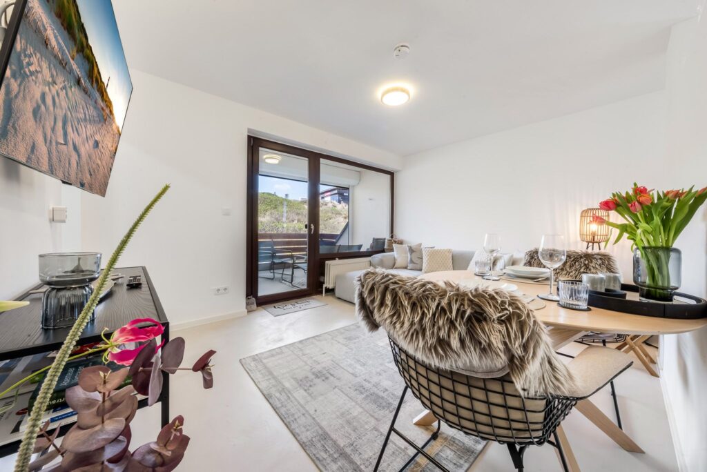 Wohnzimmer einer Ferienwohnung auf Sylt