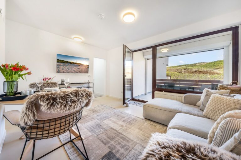 Wohnzimmer einer Ferienwohnung auf Sylt