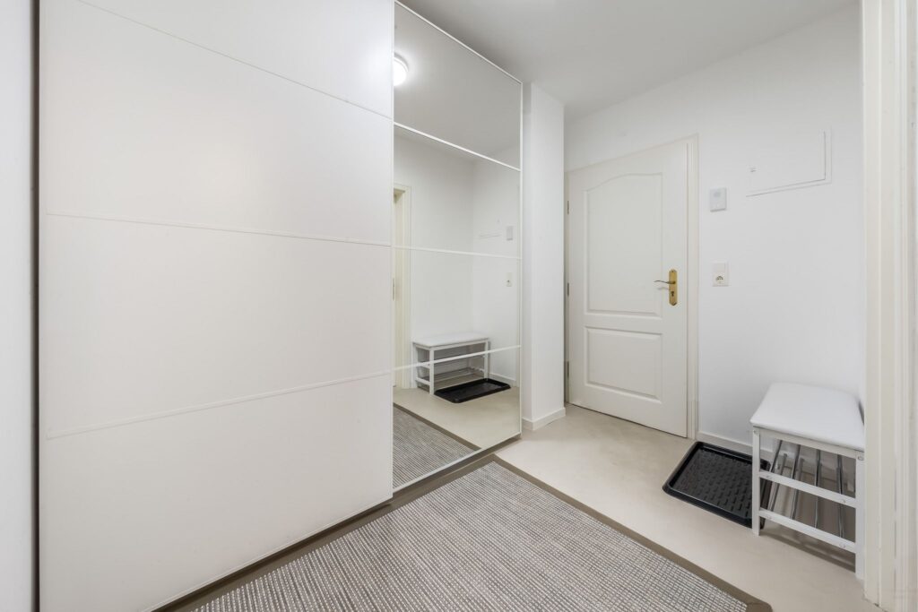 Schlafzimmer einer Ferienwohnung auf Sylt