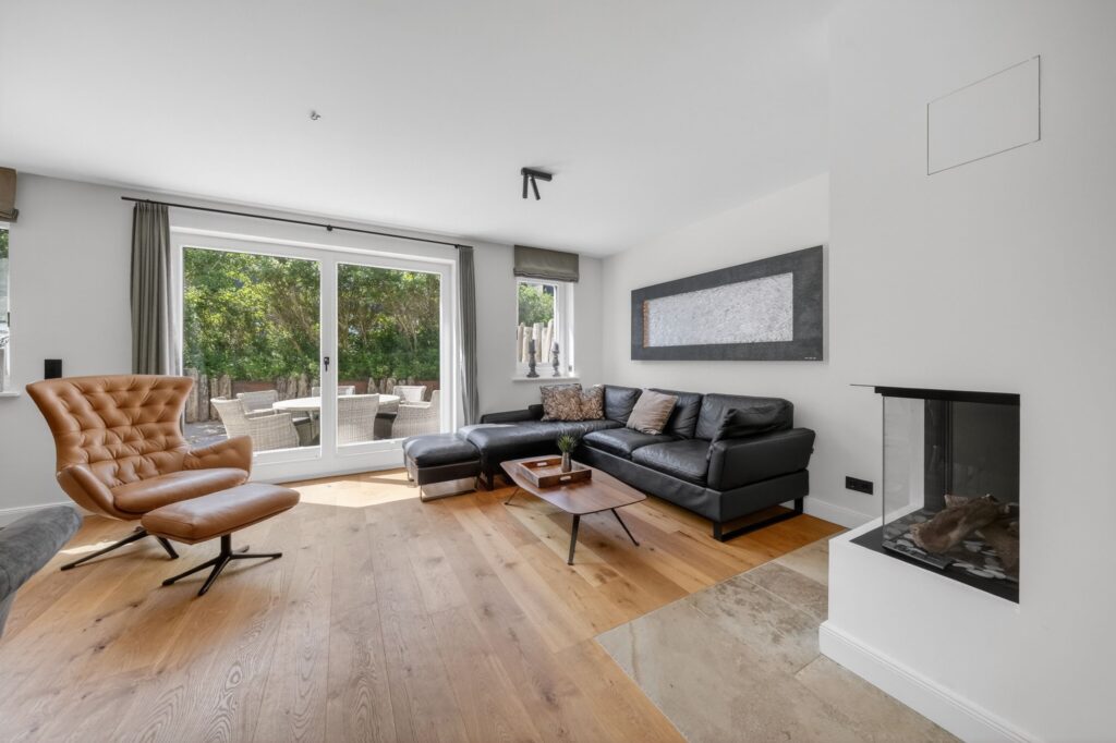 Wohnzimmer einer Ferienwohnung auf Sylt